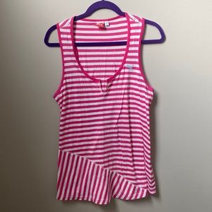 Puma stripped athletic tank top